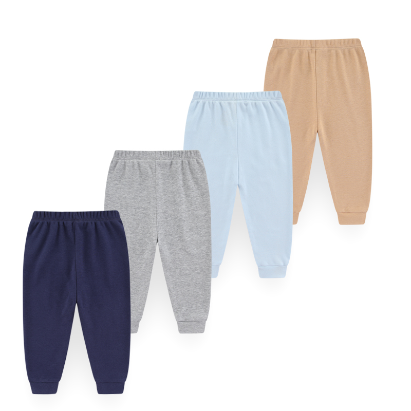 Baby Clothing Dividers - 4 ピースユニセックスベビーパンツ綿 100% 無地 0-24 ヶ月少年少女ズボン四季幼児服