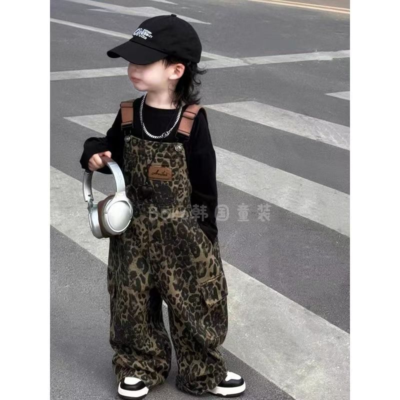 男の子の秋服 2025 新しいヒョウ柄オーバーオール子供のハ - Baby Clothing High End のレビューと価格
